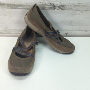 Dansko Hazel Suede Mary Jane Shoes Size 37 6.5 7 Comfort Brown Strappy